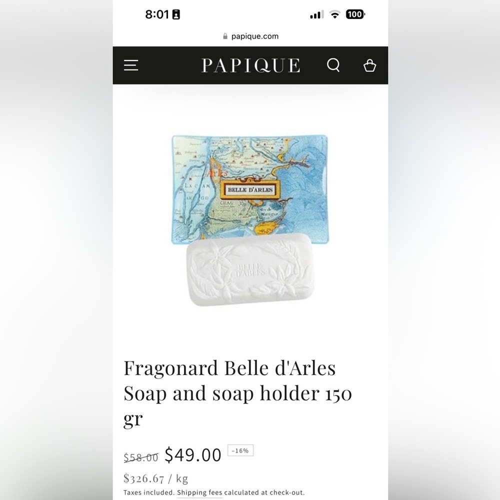 Fragonard Belle D’arles Soap and dish